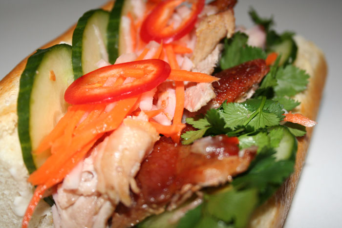 Roasted Pork Bahn Mi Vietnamese Sandwich