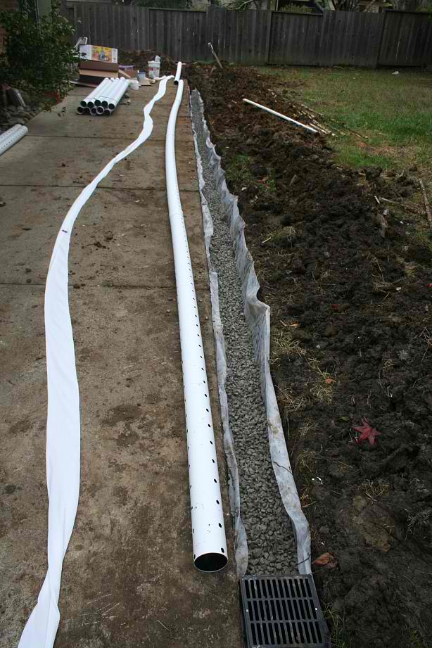 How to install Backyard Drainage / French Drain | Marin ...