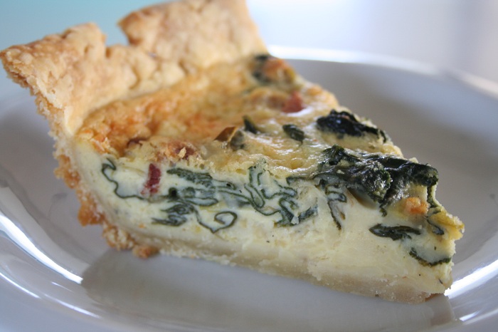 Swiss Chard, Leek & Bacon Quiche