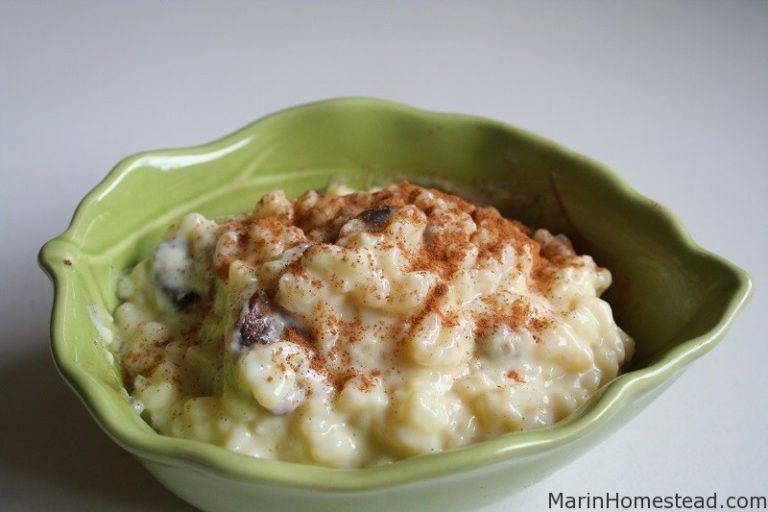 Creamy Rice Pudding (with Dried Cherries and Raisins) Marin Homestead
