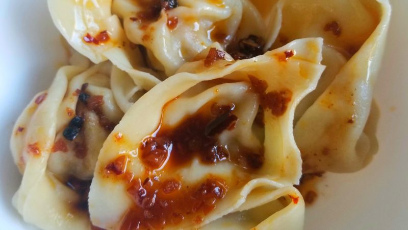 Pork Wontons in a Spicy Chili Oil